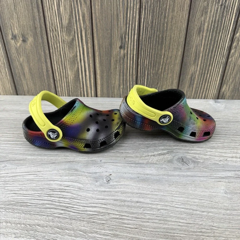 Crocs Classic Solarized Multicolor Toddler Clog Size C 6 Tie Dye
